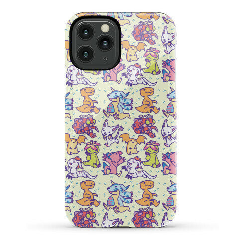 Digital Monsters Pattern Phone Case